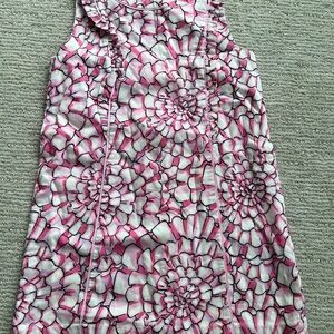 Lilly Pulitzer Girls Floral Pink and White Sleeveless Dress Size 7